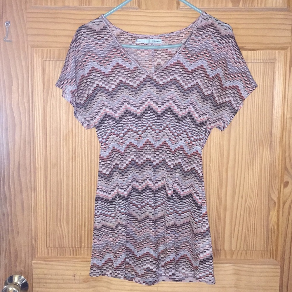 See through short sleeve blouse